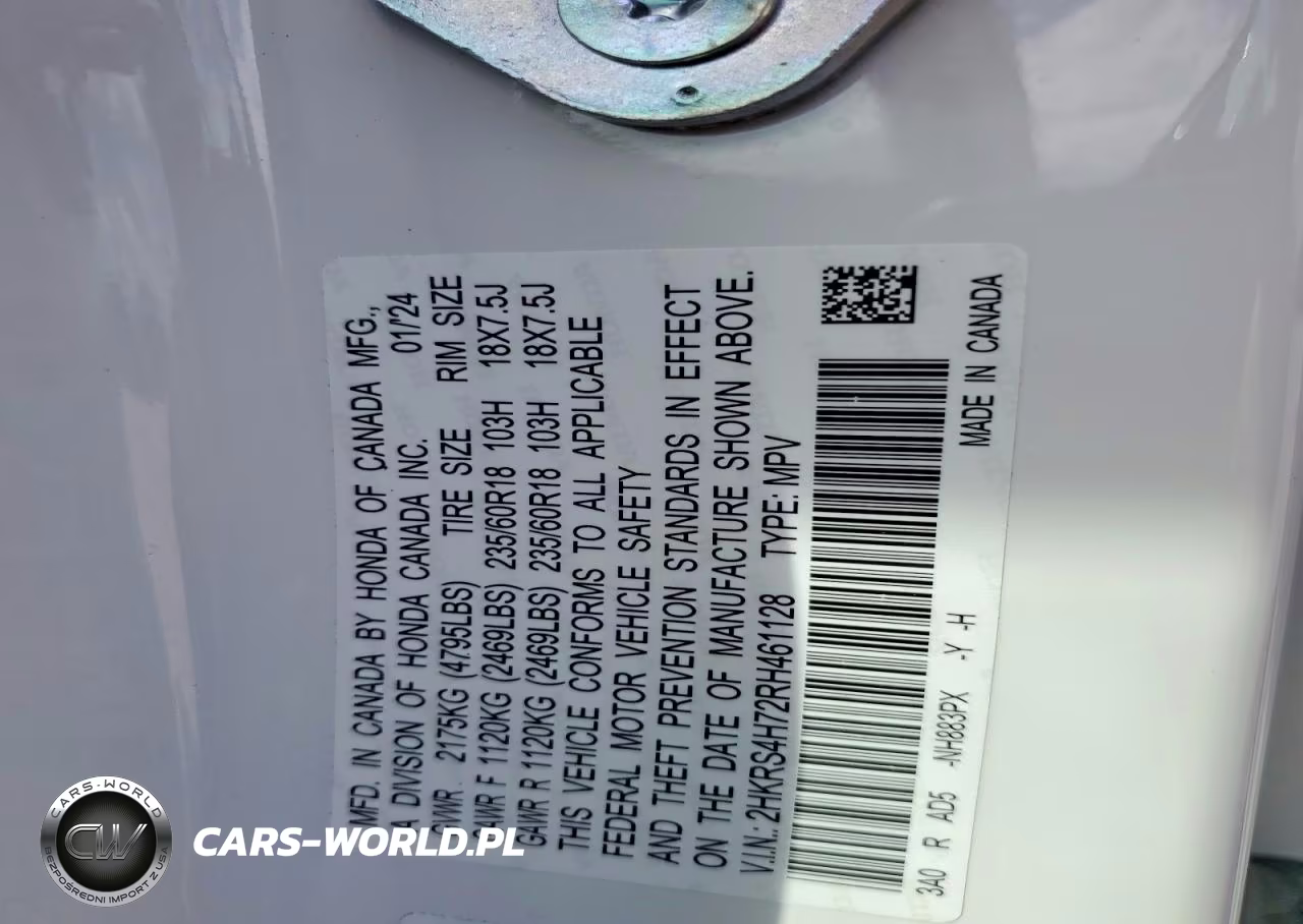 2024 Honda Cr-V Exl VIN:2HKRS4H72RH461128 - 13