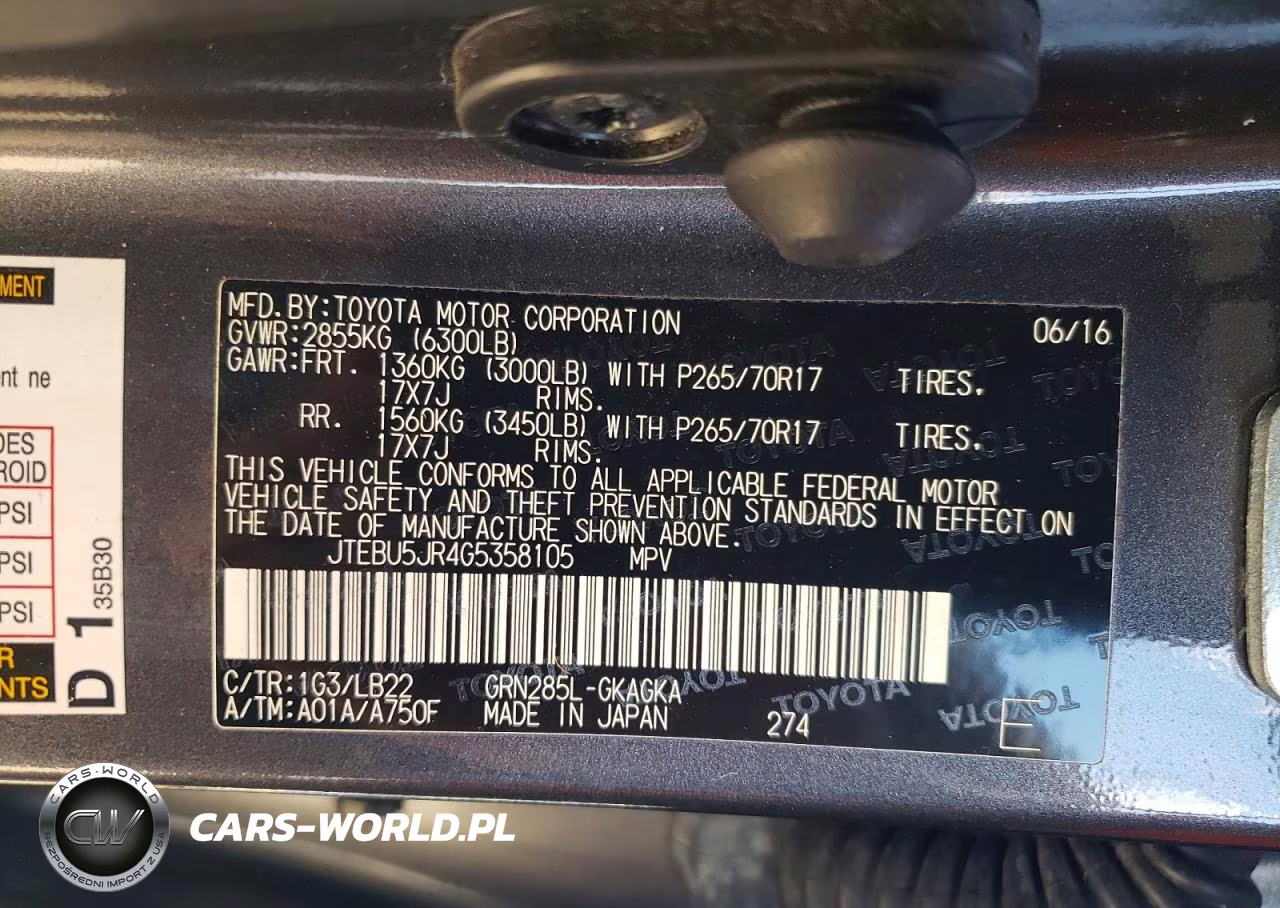 2016 Toyota 4Runner Sr5 Premium VIN:JTEBU5JR4G5358105 - 13