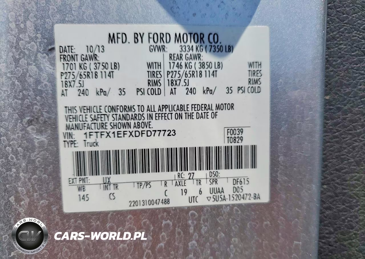 2013 Ford F150 Super Cab VIN:1FTFX1EFXDFD77723 - 12