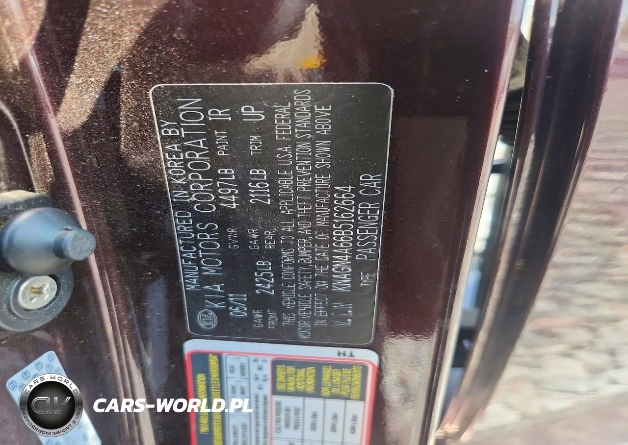 2011 Kia Optima Ex Turbo VIN:KNAGN4A66B5162664 - 12