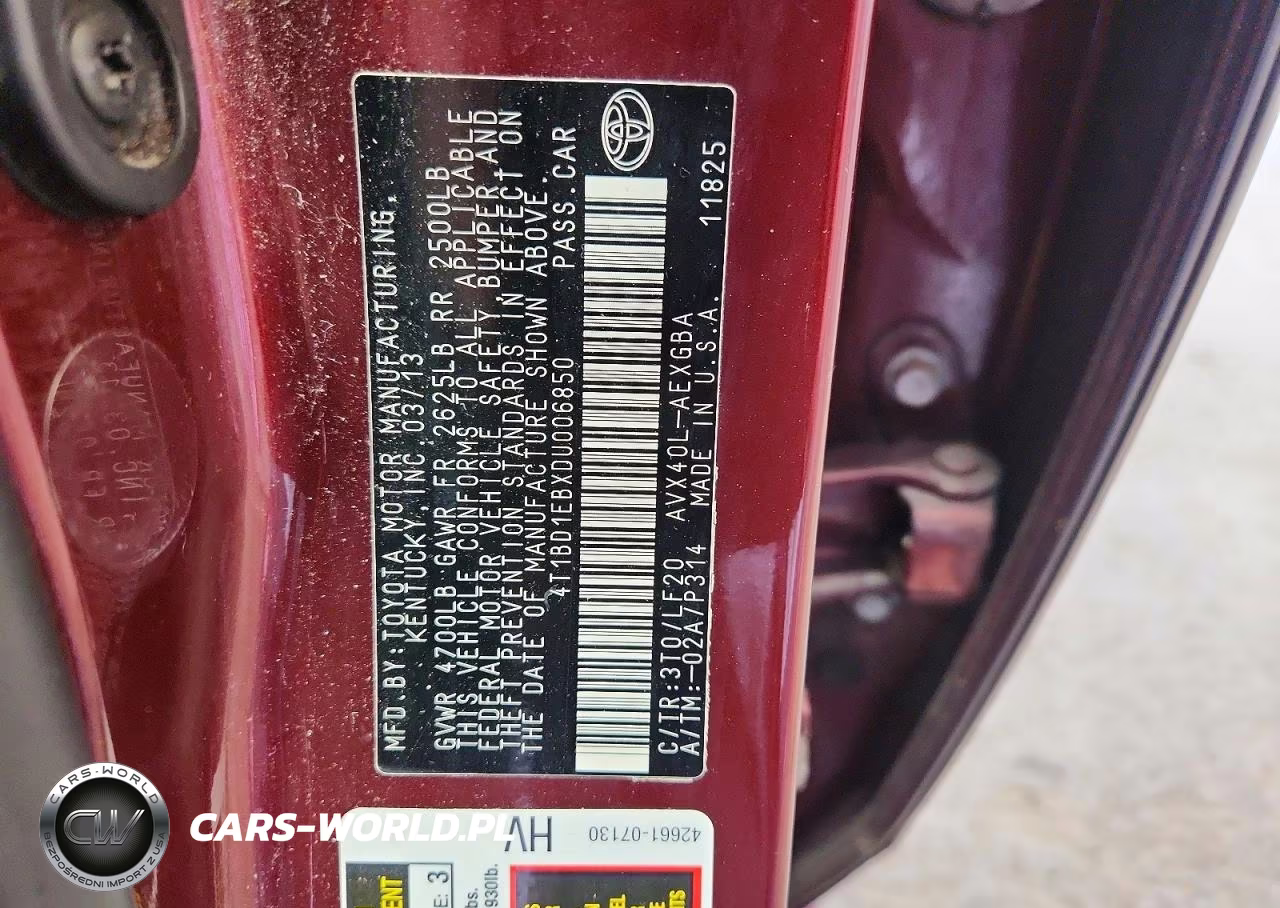 2013 Toyota Avalon Hybrid Xle Premium VIN:4T1BD1EBXDU006850 - 12