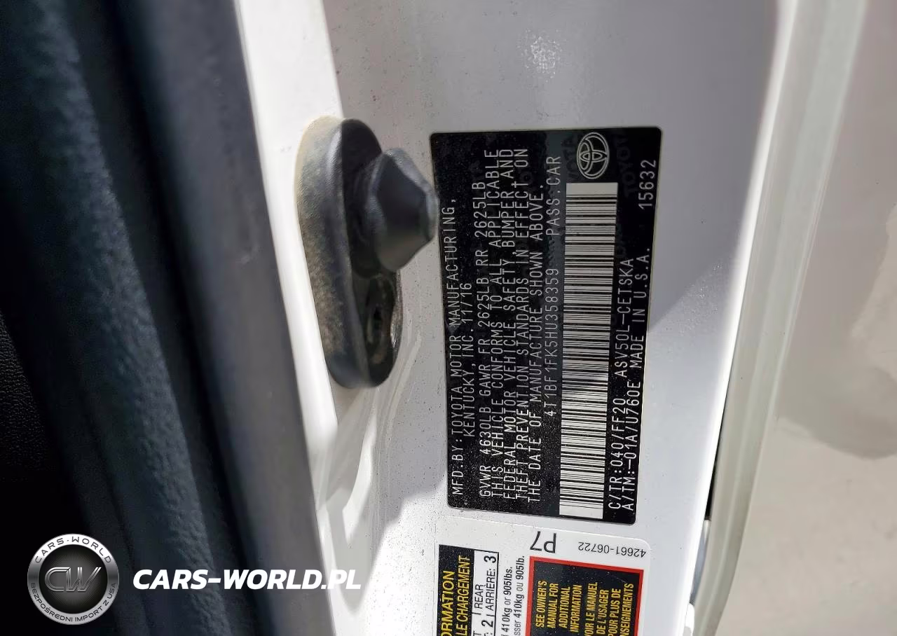 2017 Toyota Camry Se VIN:4T1BF1FK5HU358359 - 12