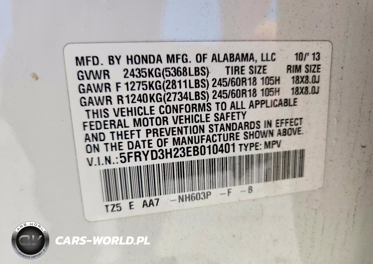 2014 Acura Mdx VIN:5FRYD3H23EB010401 - 13