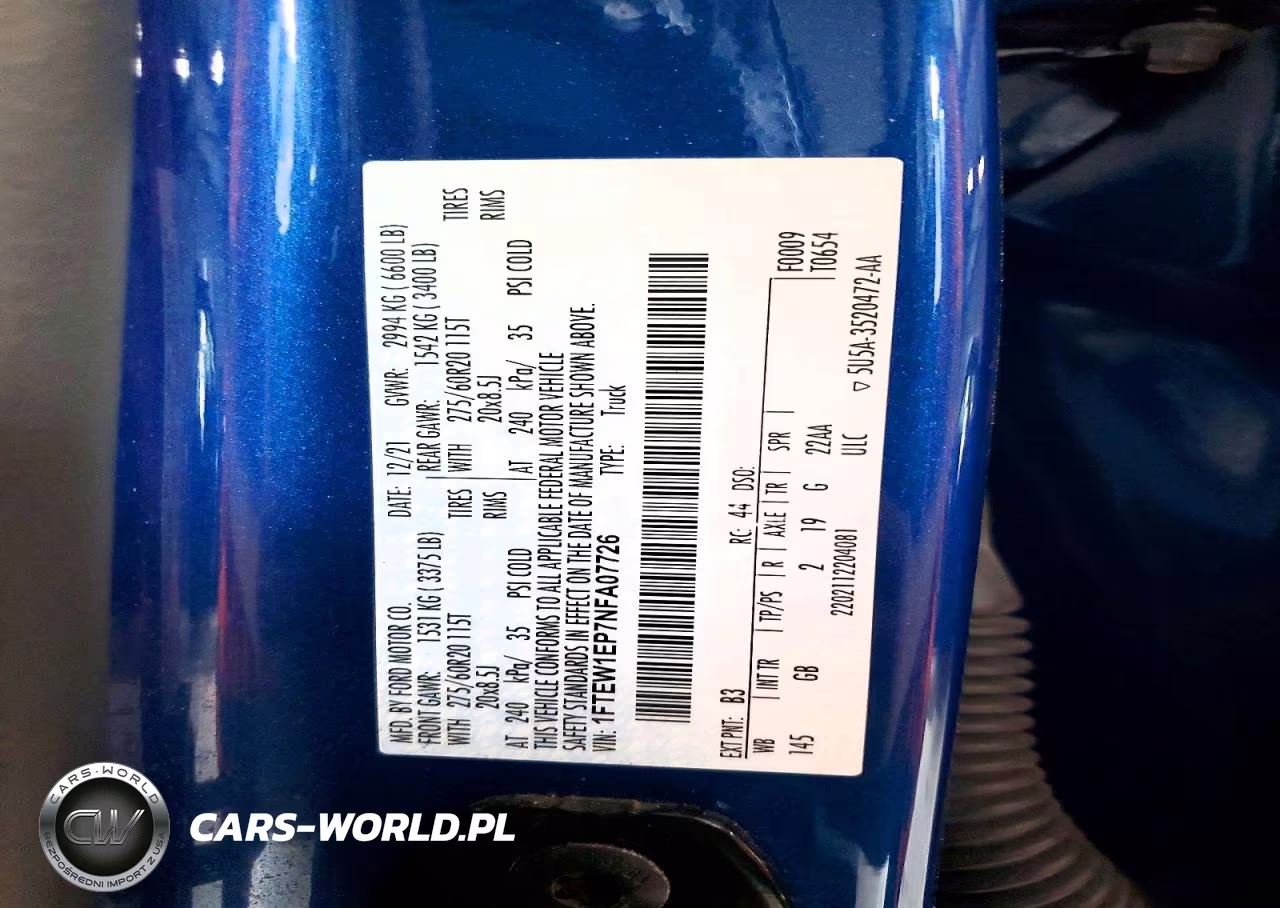 2022 Ford F150 Supercrew VIN:1FTEW1EP7NFA07726 - 12