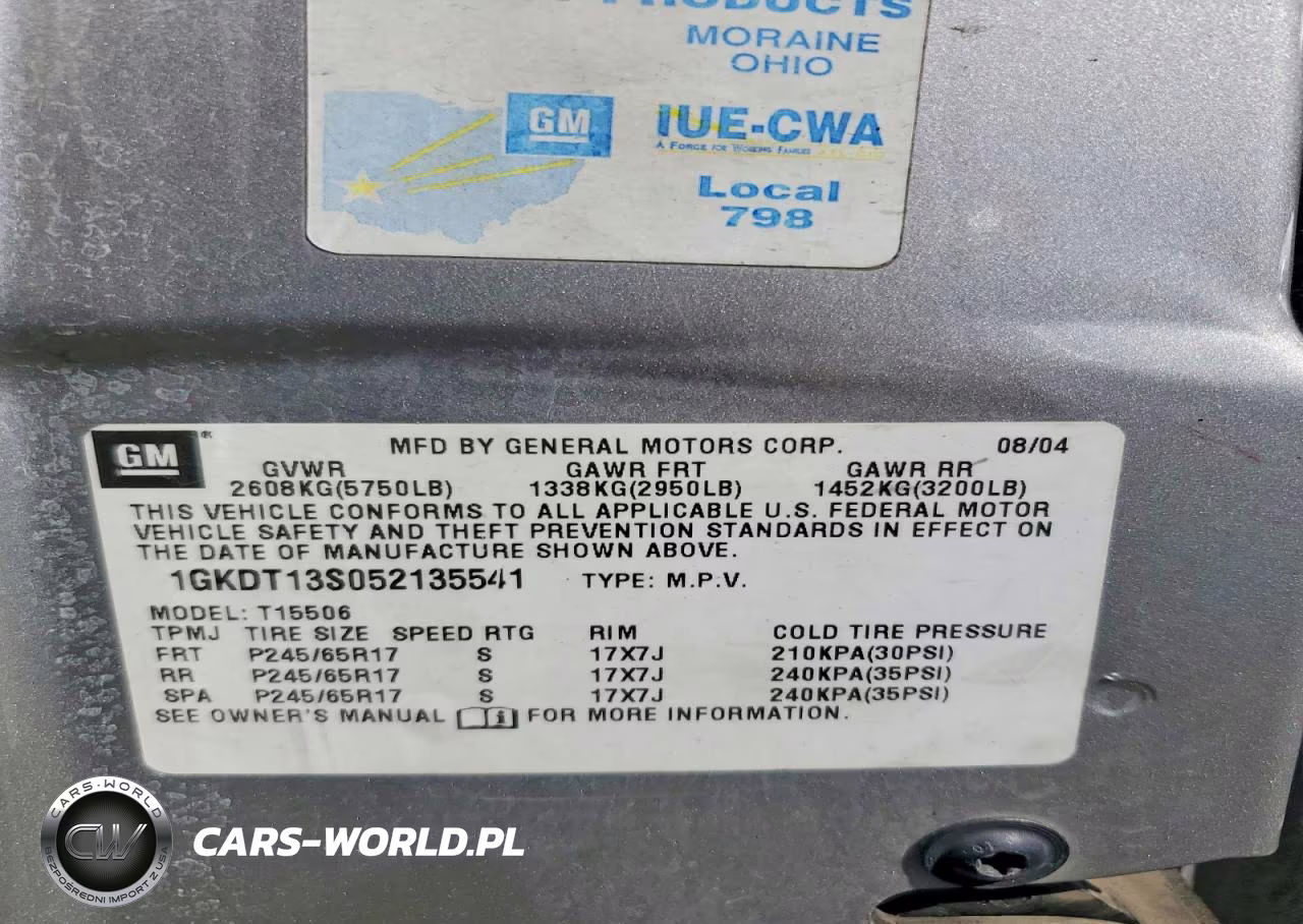 2005 GMC Envoy VIN:1GKDT13S052135541 - 13