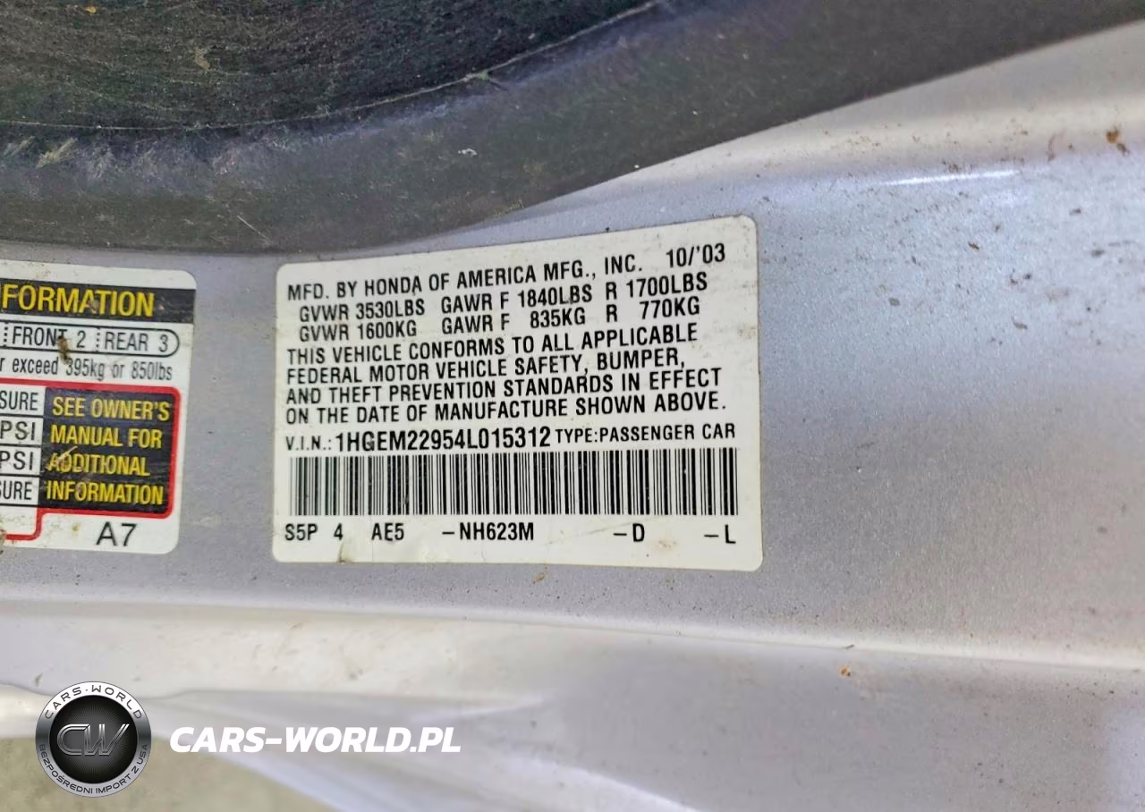 2004 Honda Civic Ex VIN:1HGEM22954L015312 - 12