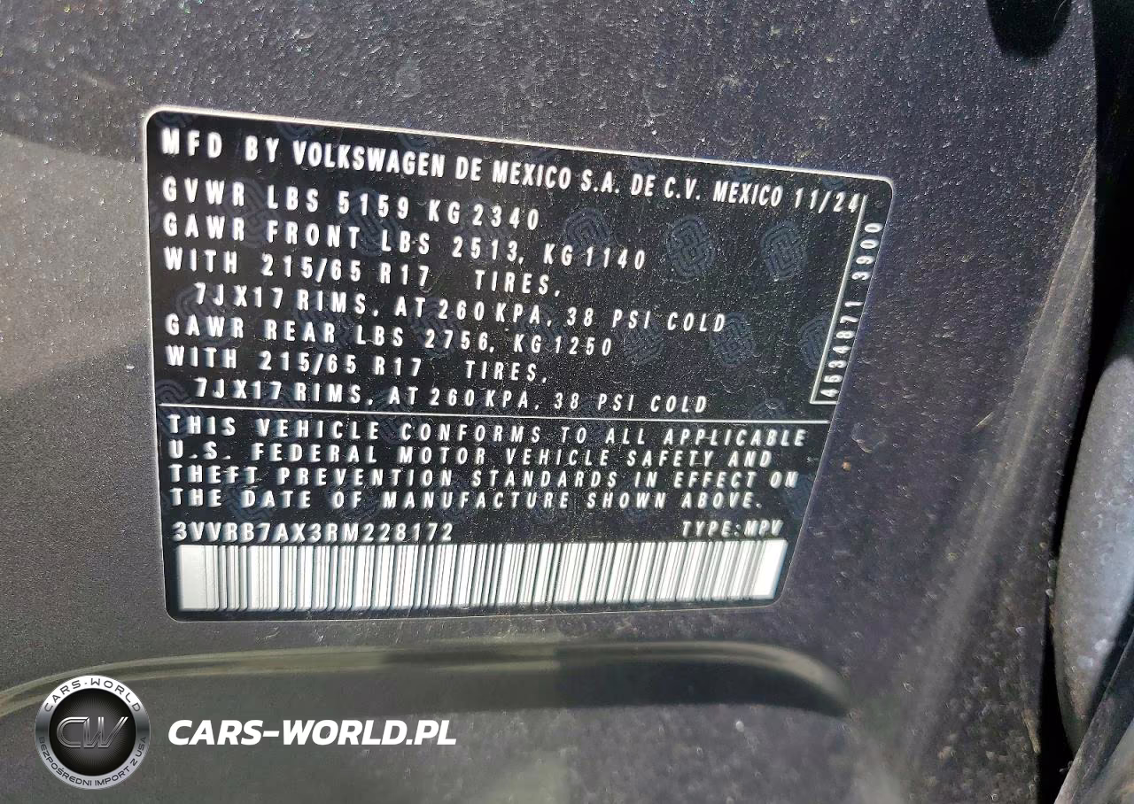 2024 Volkswagen Tiguan S VIN:3VVRB7AX3RM228172 - 13