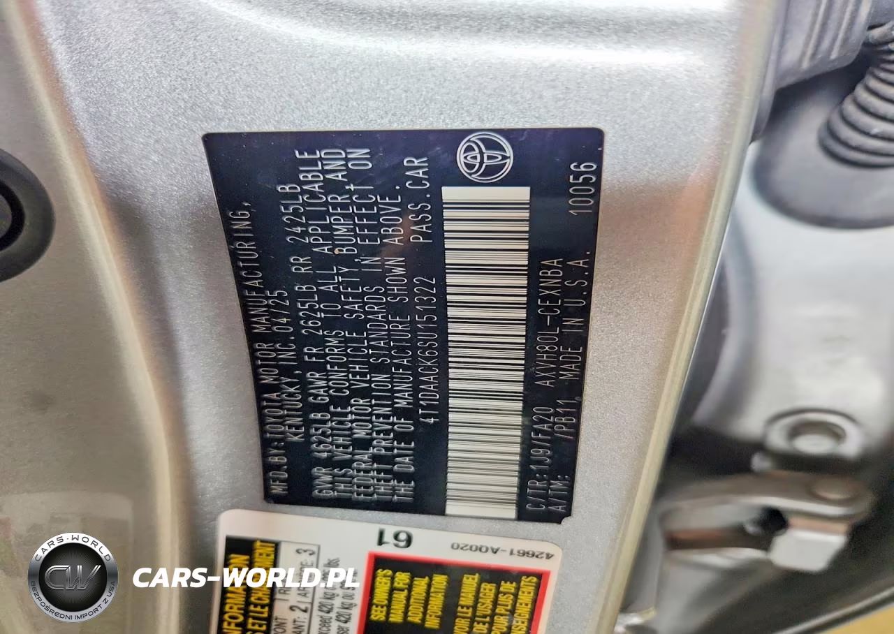 2025 Toyota Camry Le VIN:4T1DAACK6SU151322 - 12