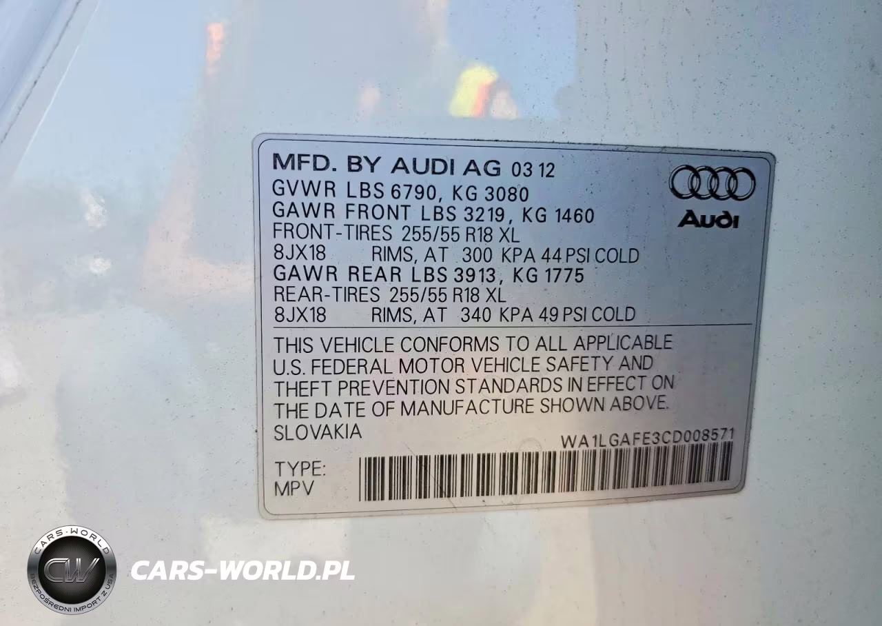2012 Audi Q7 Premium Plus VIN:WA1LGAFE3CD008571 - 14