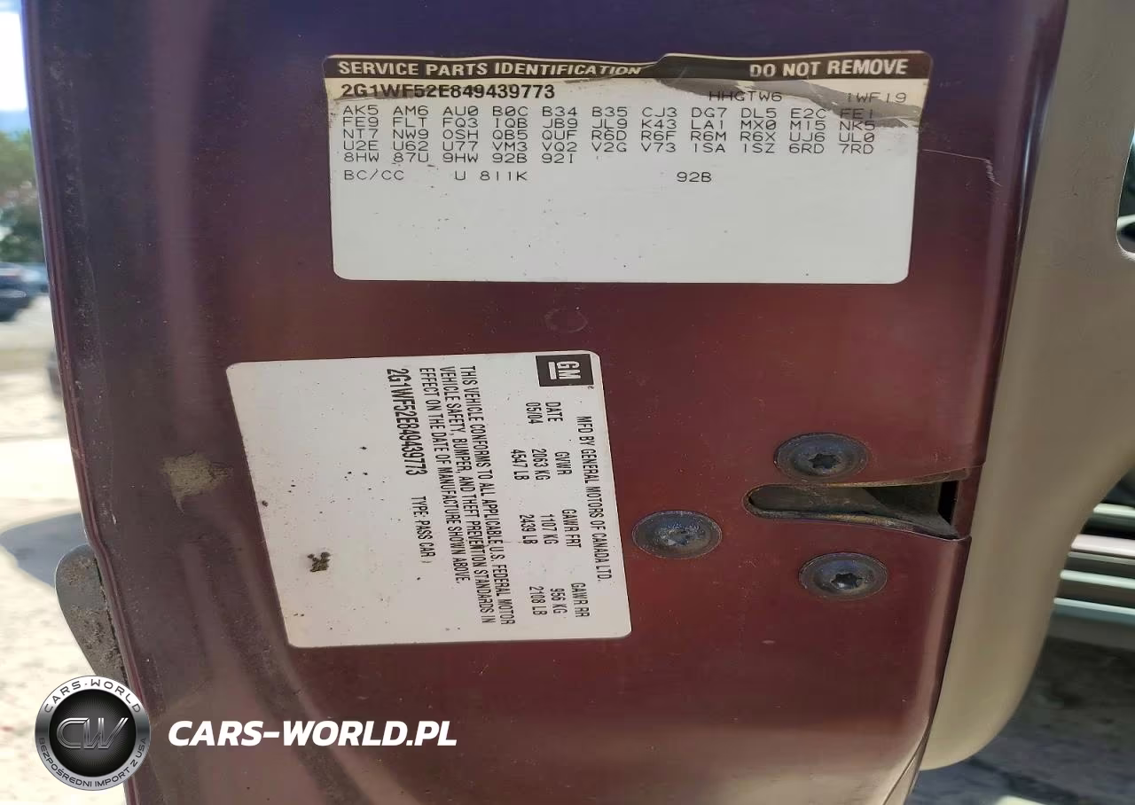 2004 Chevrolet Impala VIN:2G1WF52E849439773 - 12