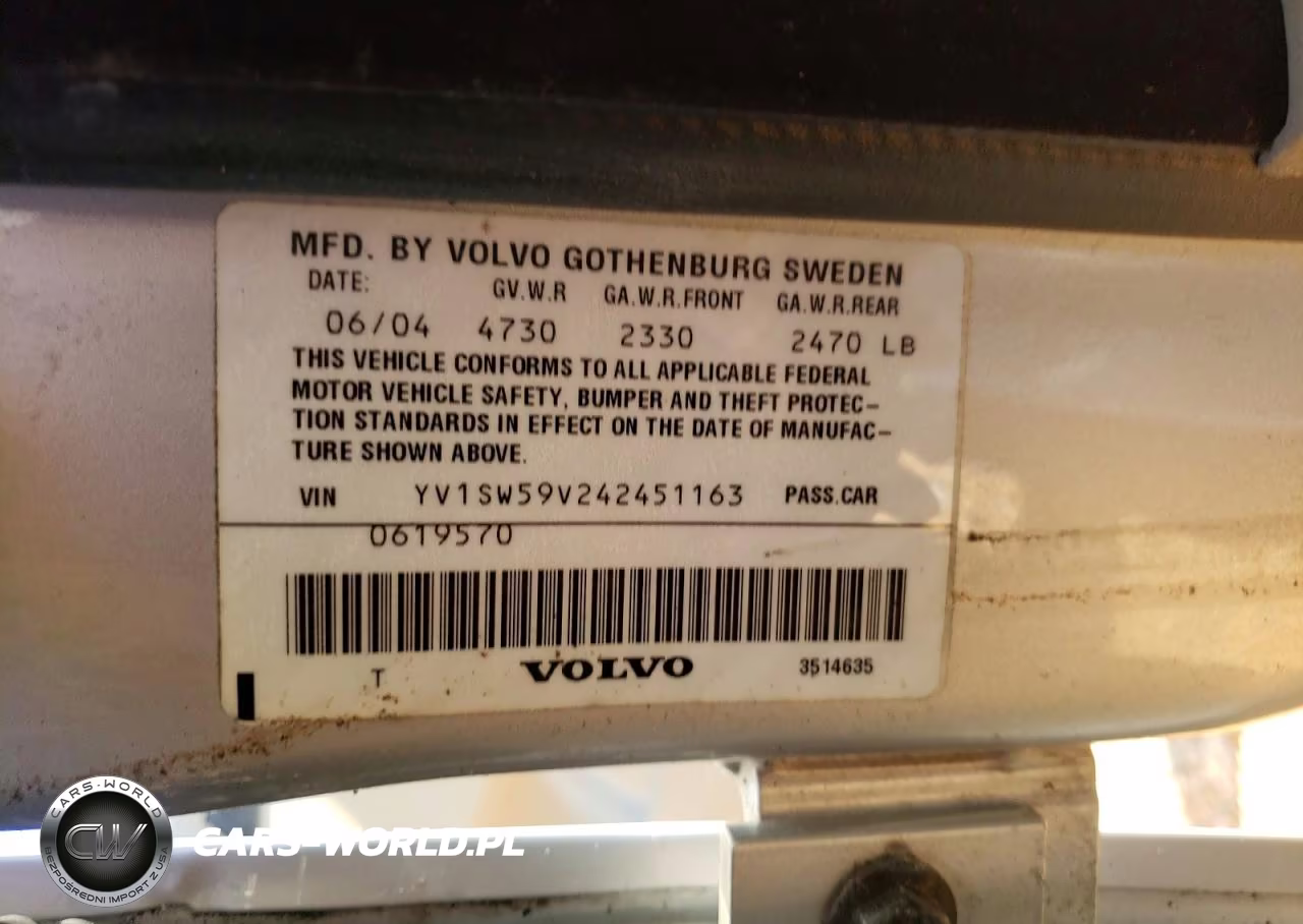 2004 Volvo V70 Fwd VIN:YV1SW59V242451163 - 13