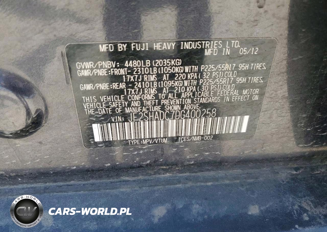 2013 Subaru Forester 2.5X Premium VIN:JF2SHADC7DG400258 - 13