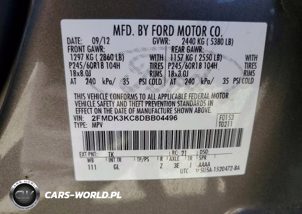 2013 Ford Edge Limited VIN:2FMDK3KC8DBB04496 - 13