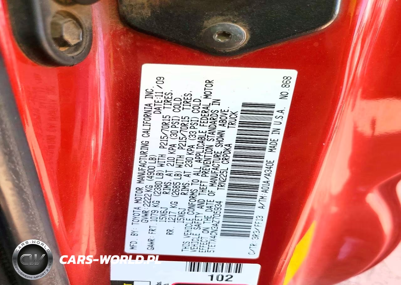 2010 Toyota Tacoma Access Cab VIN:5TETX4CN3AZ705934 - 12
