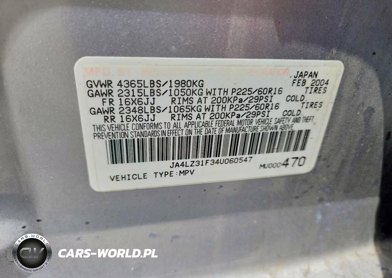 2004 Mitsubishi Outlander Ls VIN:JA4LZ31F34U060547 - 13