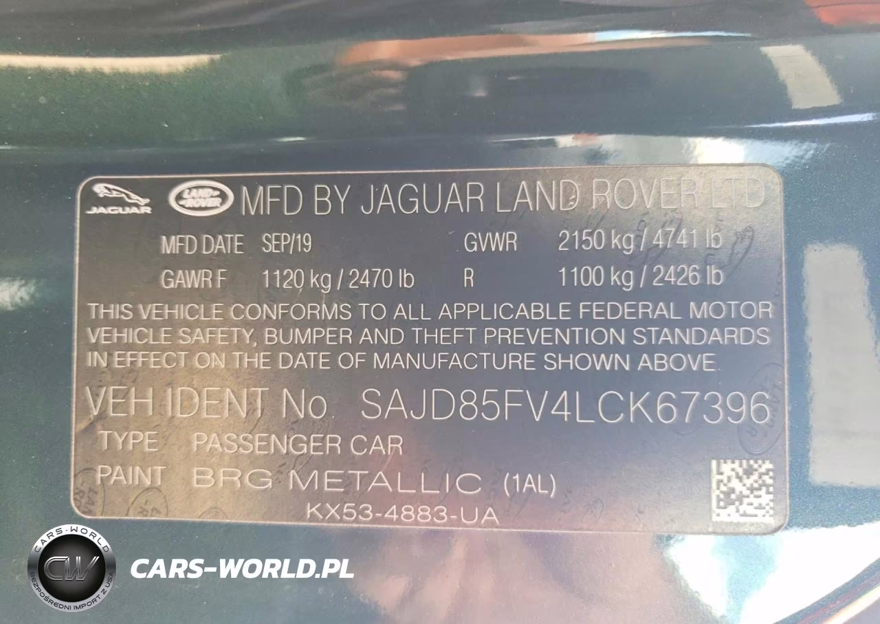 2020 Jaguar F-Type R Dynamic VIN:SAJD85FV4LCK67396 - 12