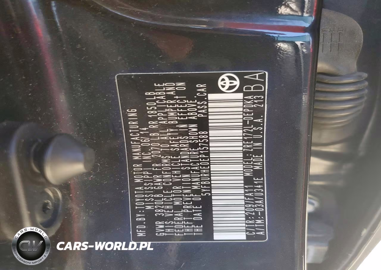 2014 Toyota Corolla L VIN:5YFBURHE0EP157588 - 13