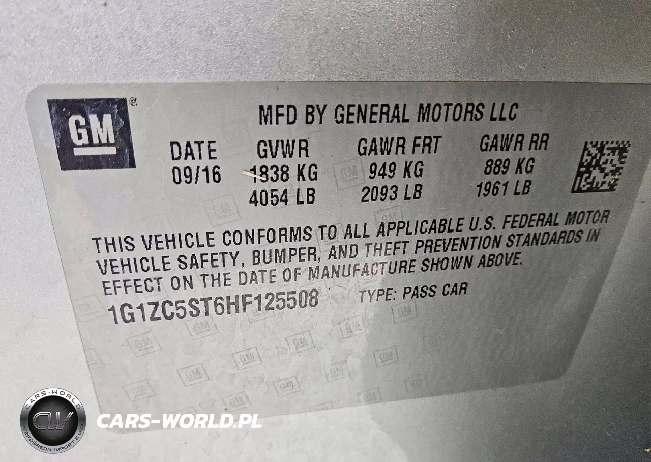 2017 Chevrolet Malibu Ls VIN:1G1ZC5ST6HF125508 - 12