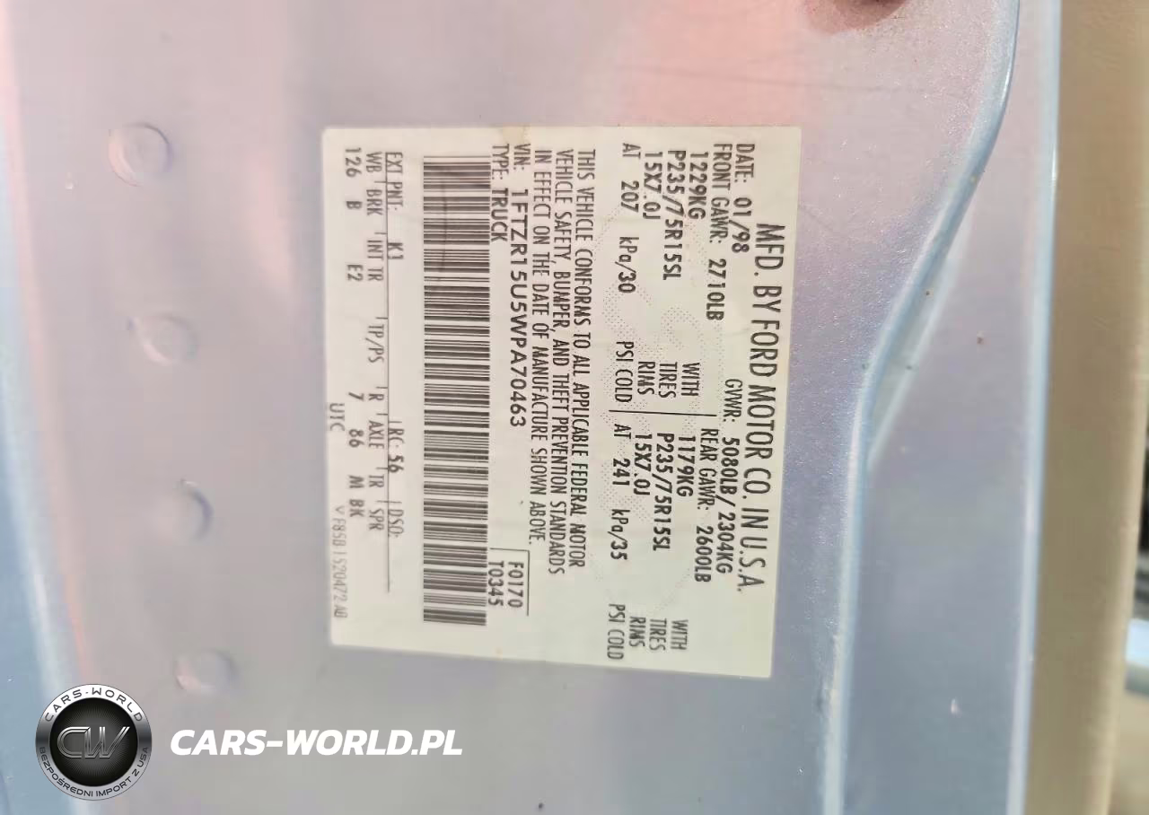 1998 Ford Ranger VIN:1FTZR15U5WPA70463 - 12