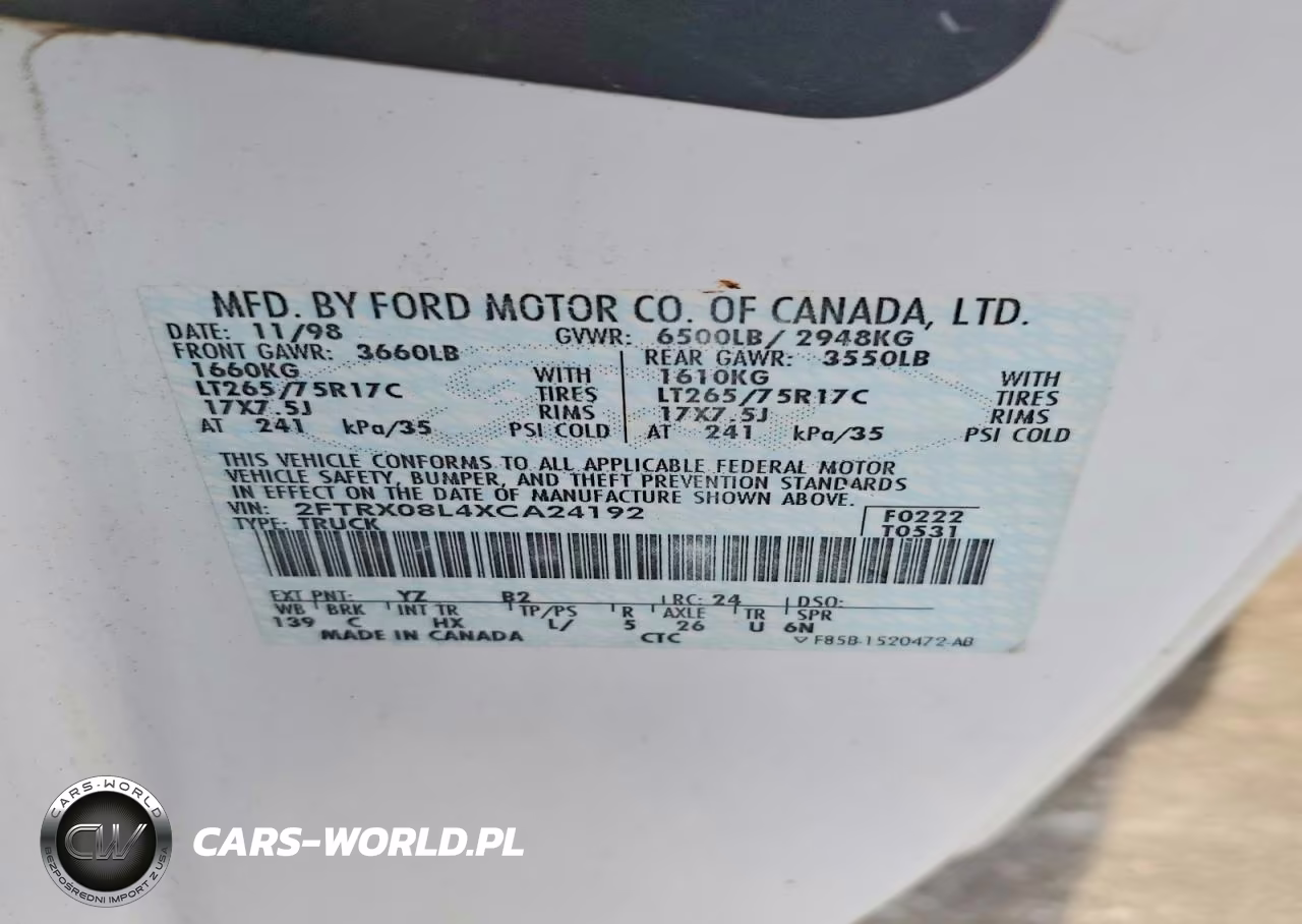 1999 Ford F150 VIN:2FTRX08L4XCA24192 - 12