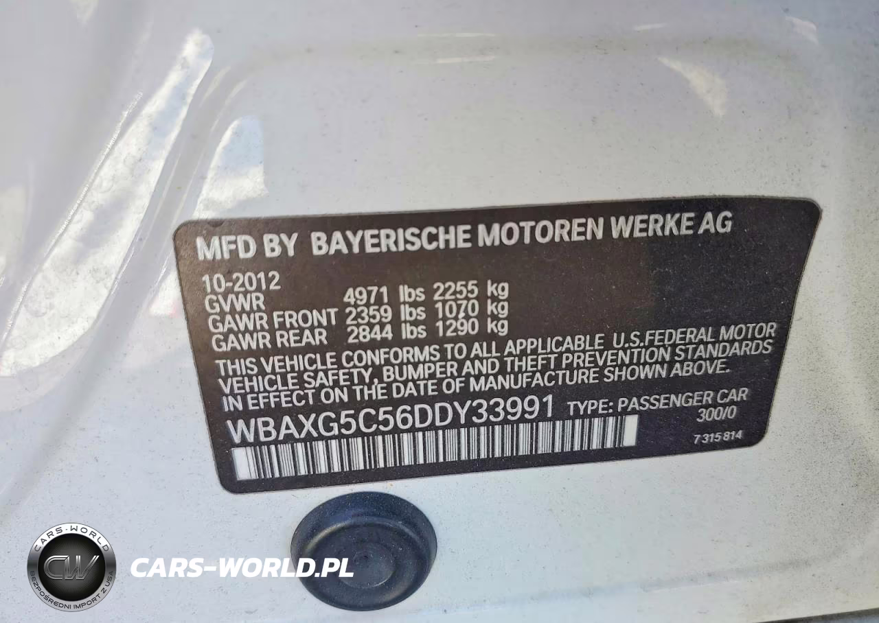 2013 BMW 528 I VIN:WBAXG5C56DDY33991 - 12