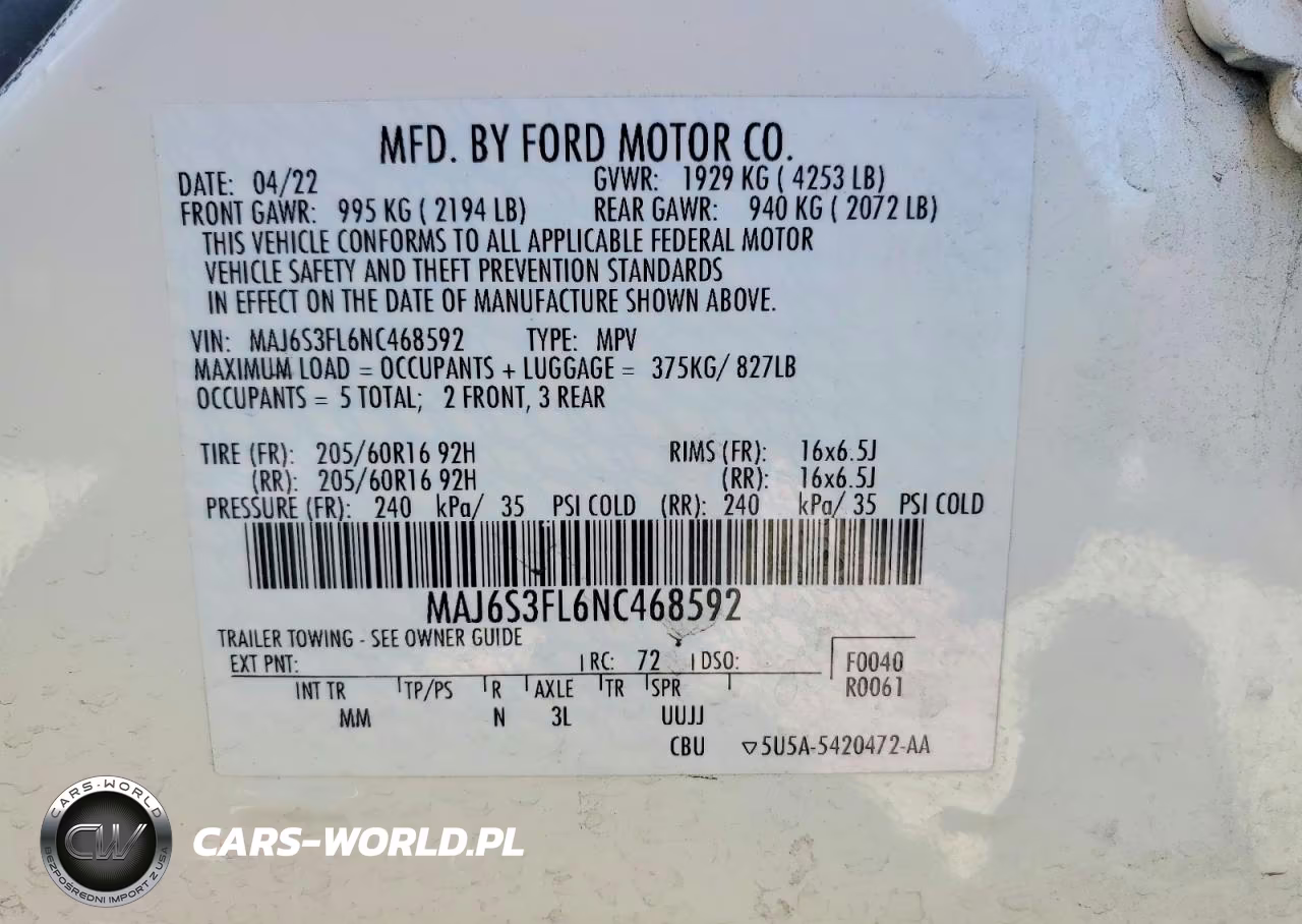 2022 Ford Ecosport S VIN:MAJ6S3FL6NC468592 - 12