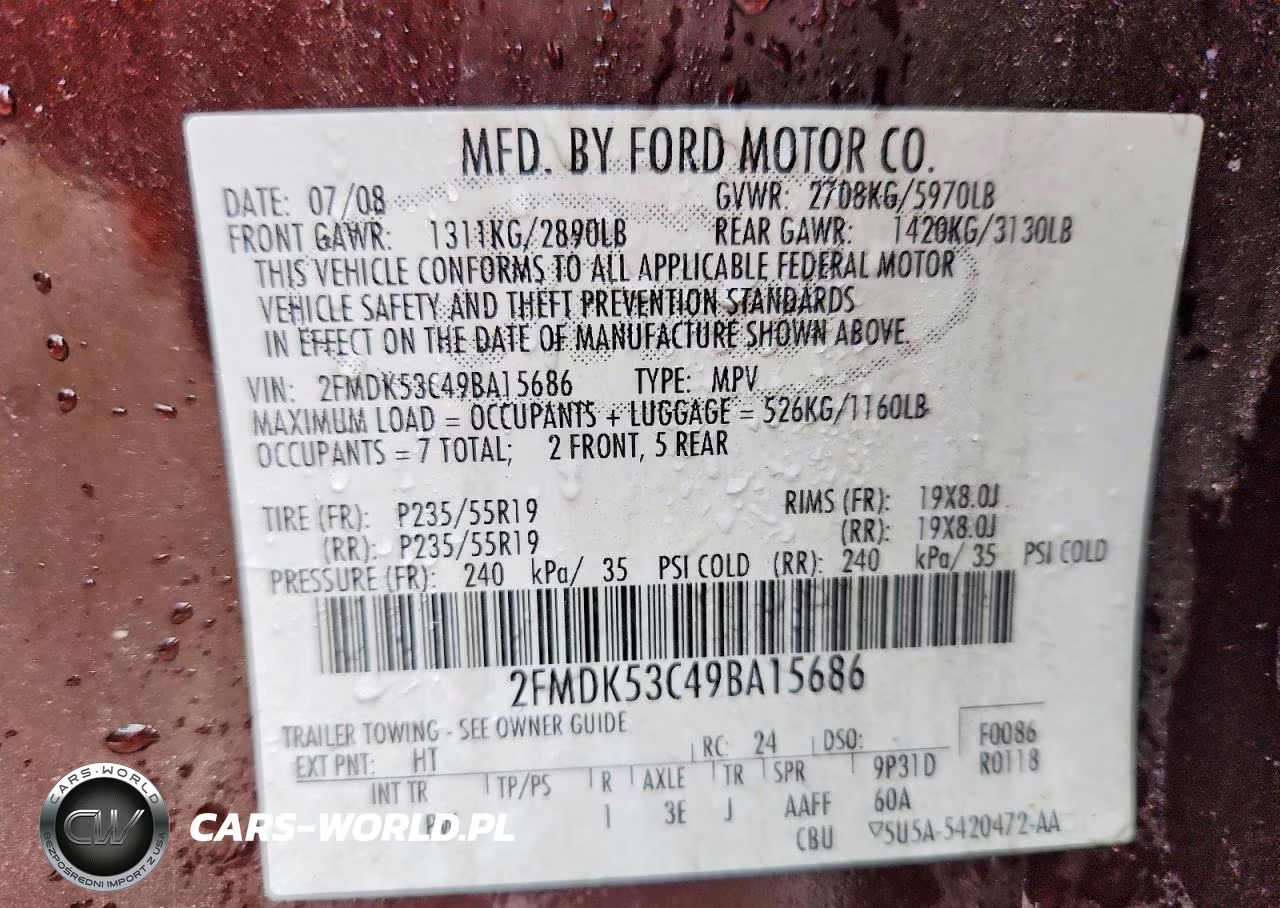 2009 Ford Flex Limited VIN:2FMDK53C49BA15686 - 13