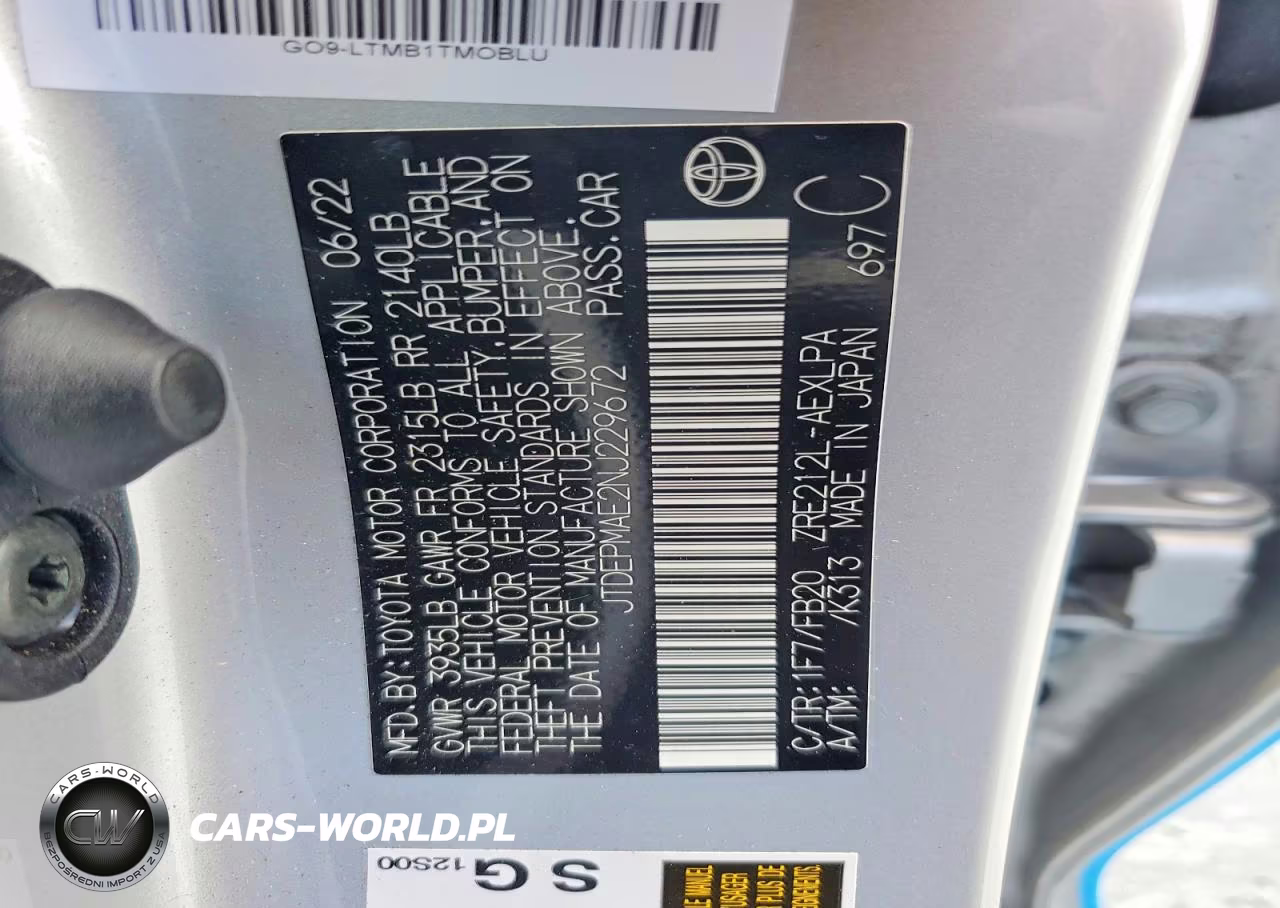 2022 Toyota Corolla Le VIN:JTDEPMAE2NJ229672 - 13