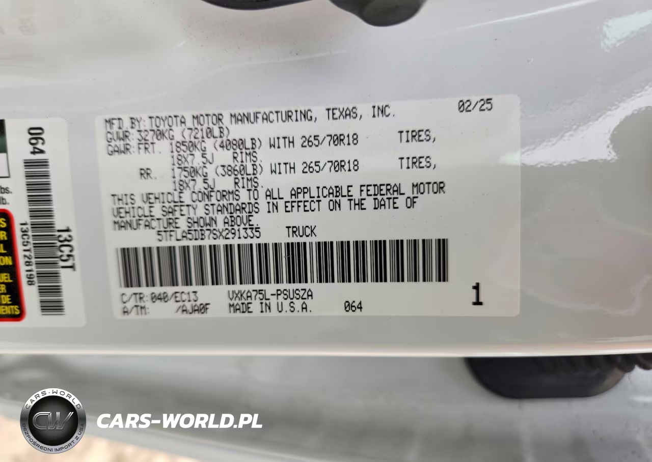 2025 Toyota Tundra Sr5 VIN:5TFLA5DB7SX291335 - 12