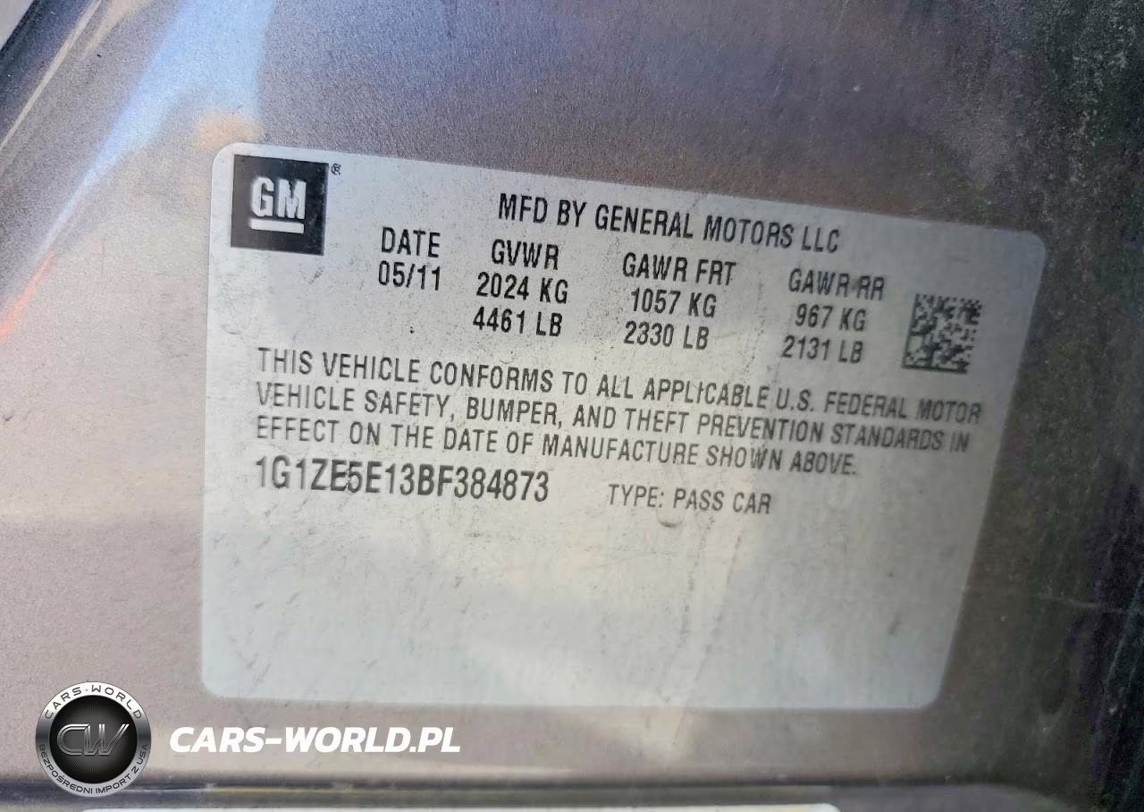 2011 Chevrolet Malibu Ltz VIN:1G1ZE5E13BF384873 - 12