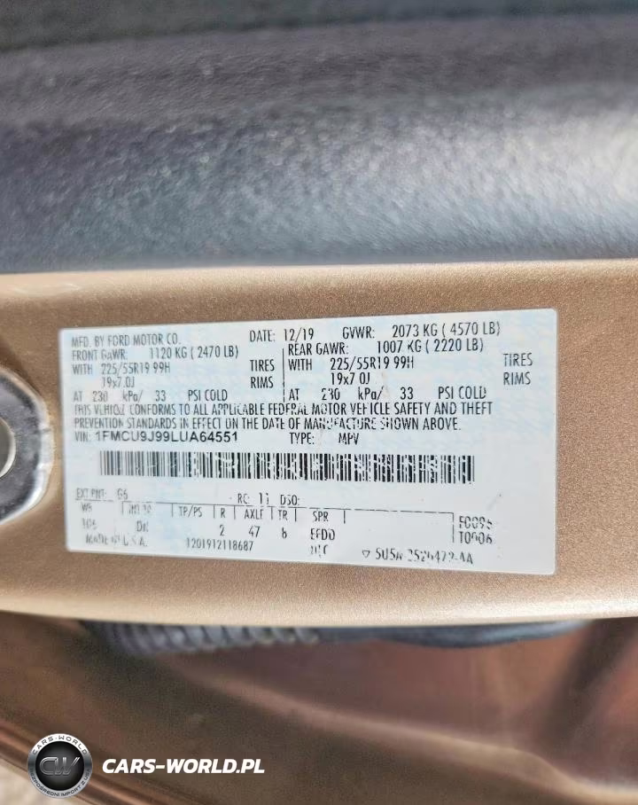 2020 Ford Escape Titanium VIN:1FMCU9J99LUA64551 - 12