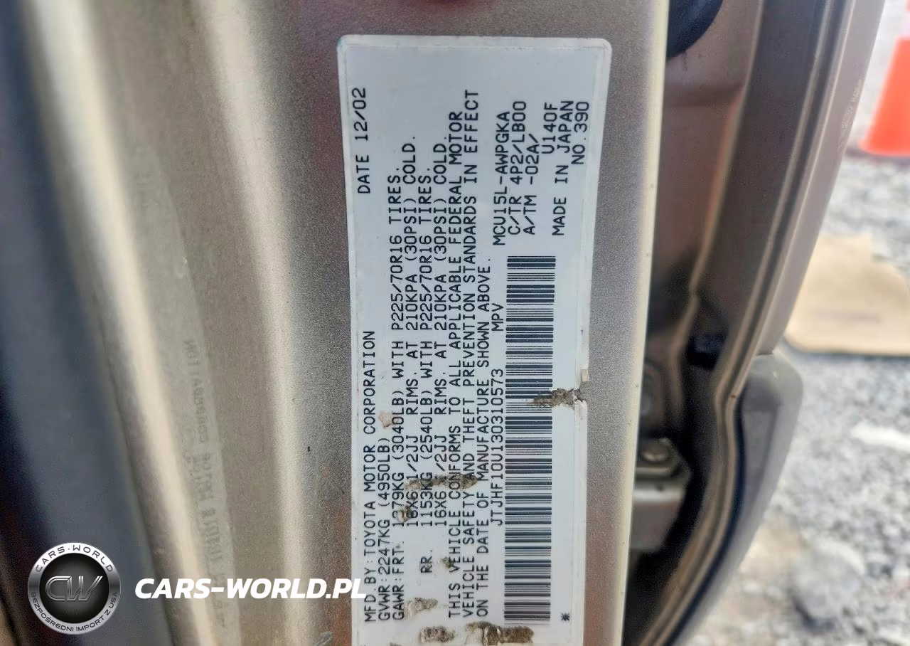 2003 Lexus Rx 300 VIN:JTJHF10U130310573 - 13