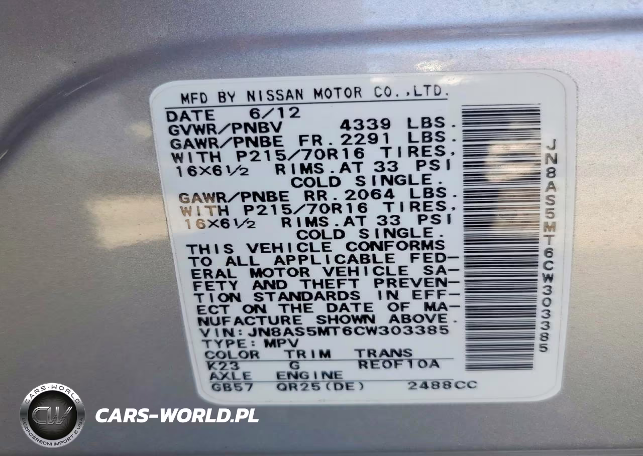 2012 Nissan Rogue S VIN:JN8AS5MT6CW303385 - 12