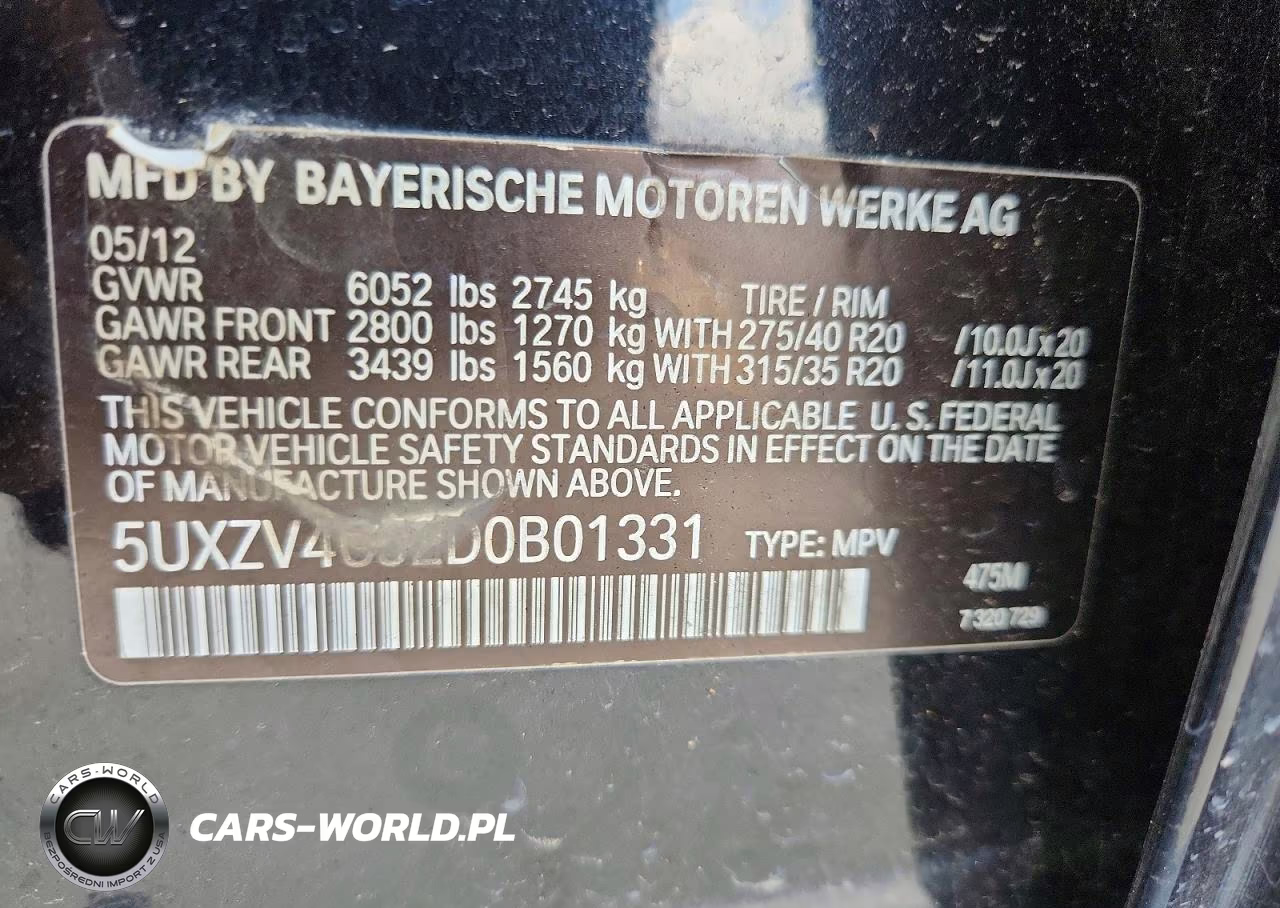 2013 BMW X5 xDrive35I VIN:5UXZV4C52D0B01331 - 13