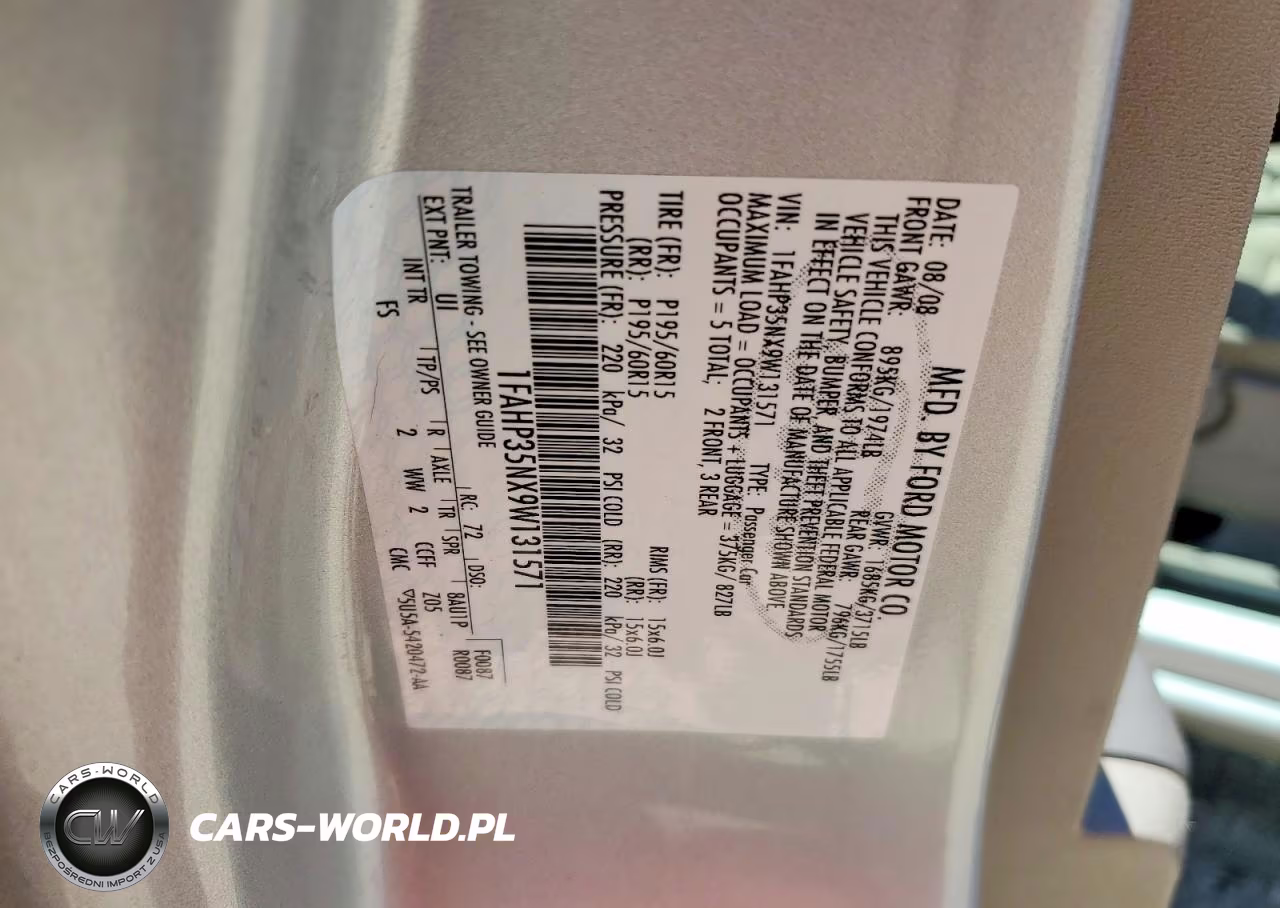 2009 Ford Focus Se VIN:1FAHP35NX9W131571 - 13
