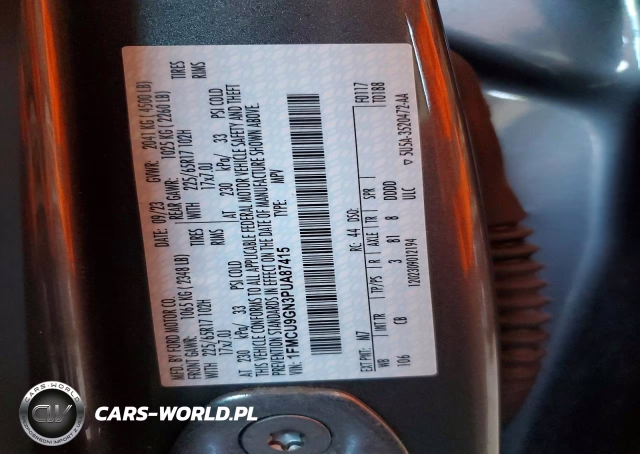 2023 Ford Escape Active VIN:1FMCU9GN3PUA87415 - 13