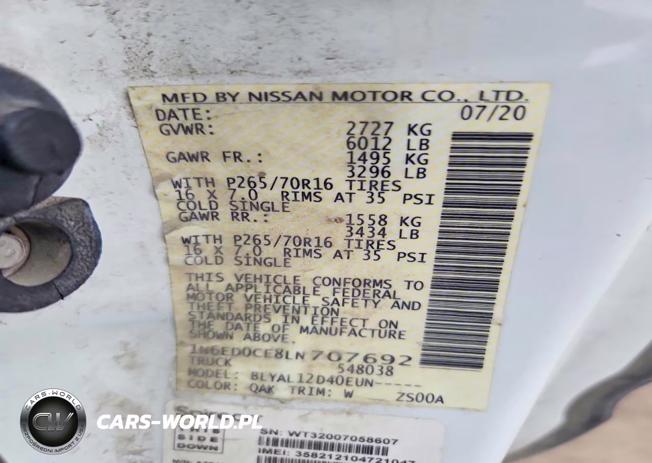 2020 Nissan Frontier S VIN:1N6ED0CE8LN707692 - 12