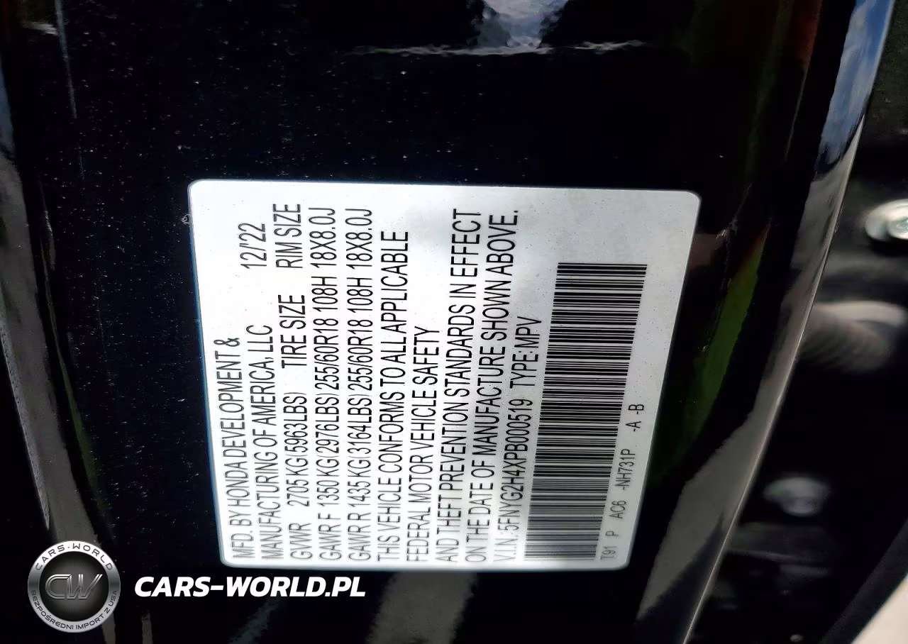2023 Honda Pilot Exl VIN:5FNYG2H4XPB000519 - 14