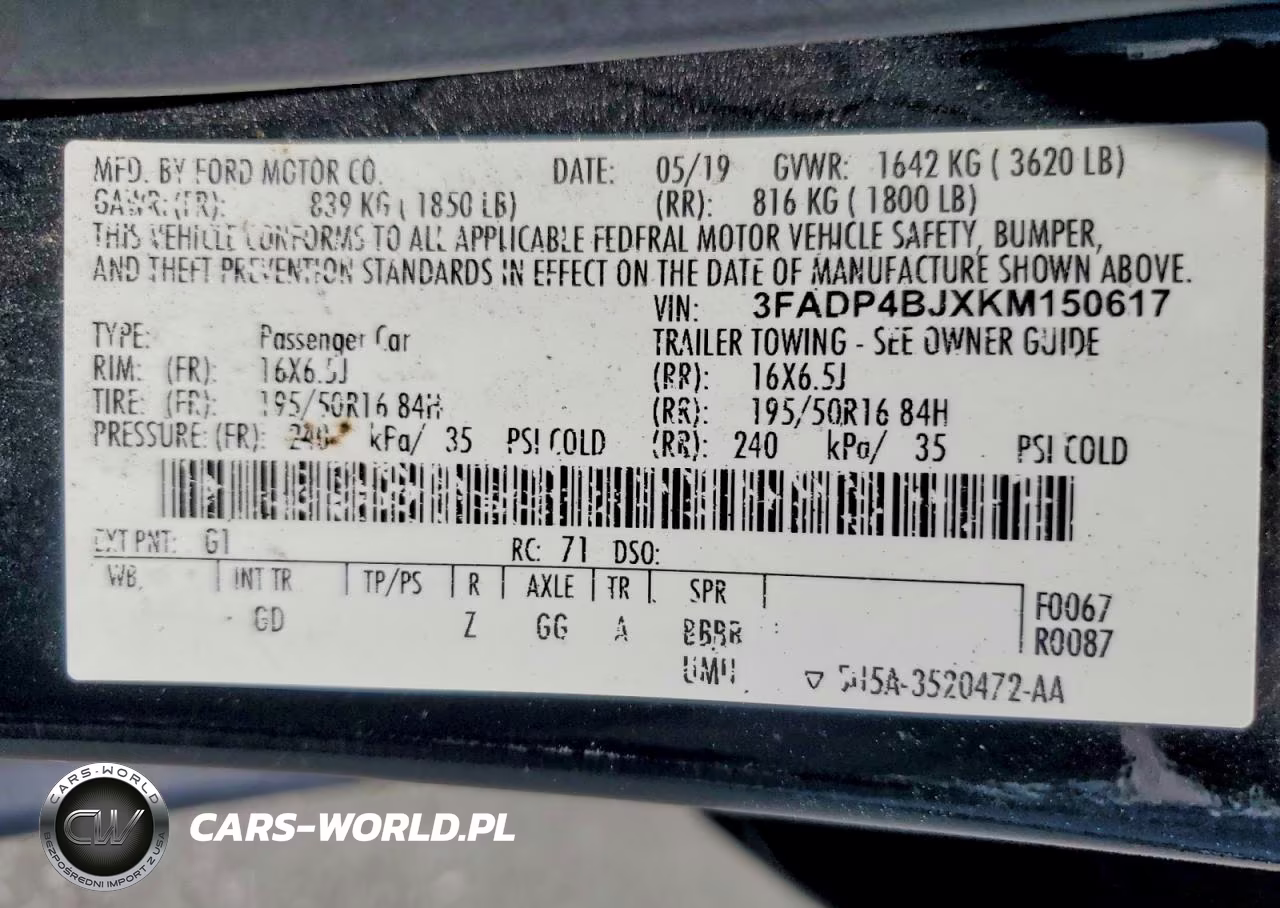 2019 Ford Fiesta Se VIN:3FADP4BJXKM150617 - 12