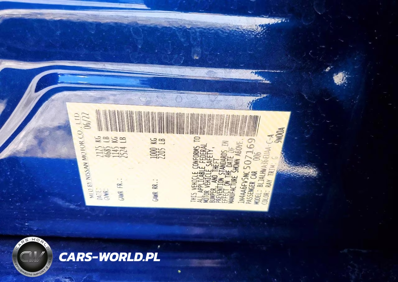 2022 Nissan Maxima Platinum VIN:1N4AA6FV5NC507169 - 12