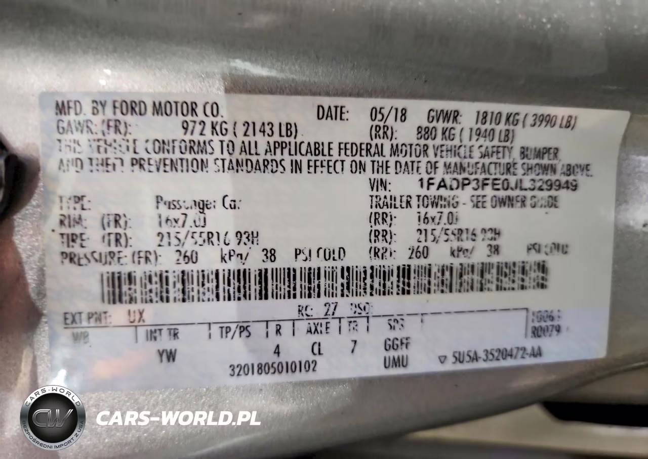 2018 Ford Focus Se VIN:1FADP3FE0JL329949 - 13