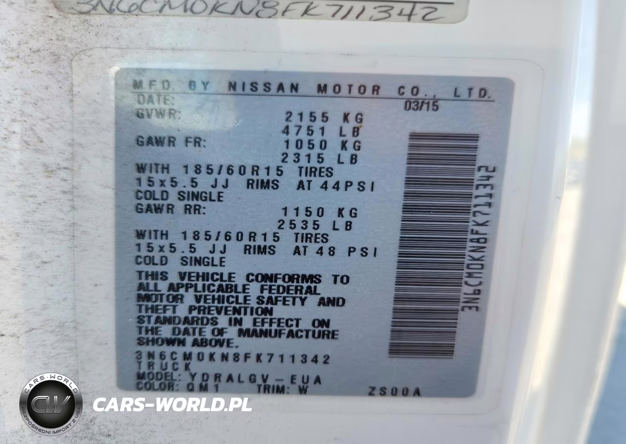 2015 Nissan Nv200 Sv VIN:3N6CM0KN8FK711342 - 14