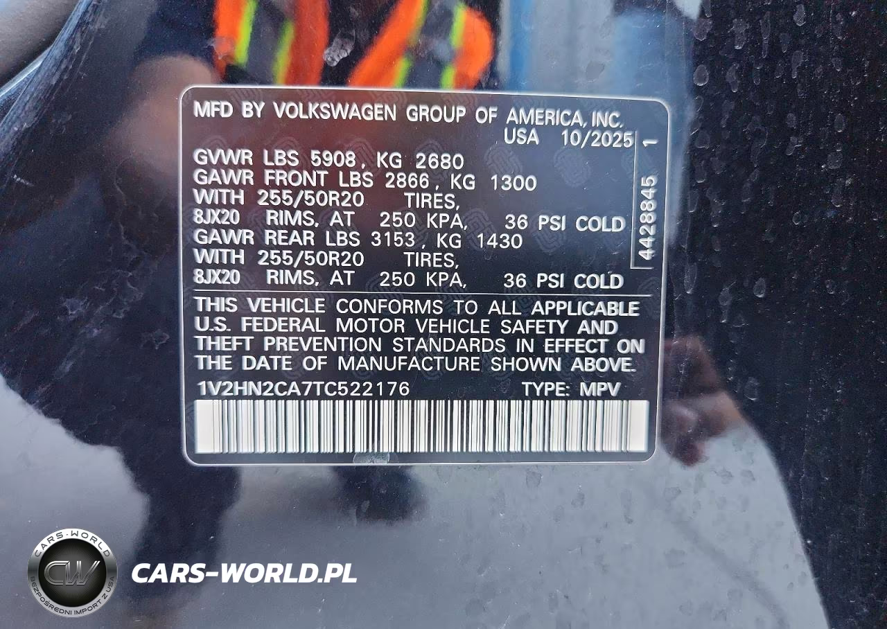 2026 Volkswagen Atlas Se VIN:1V2HN2CA7TC522176 - 13