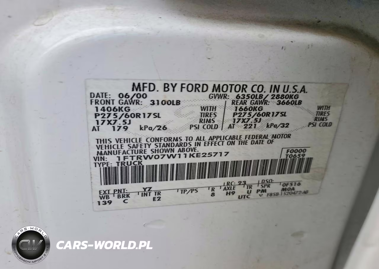 2001 Ford F150 Supercrew VIN:1FTRW07W11KE25717 - 12