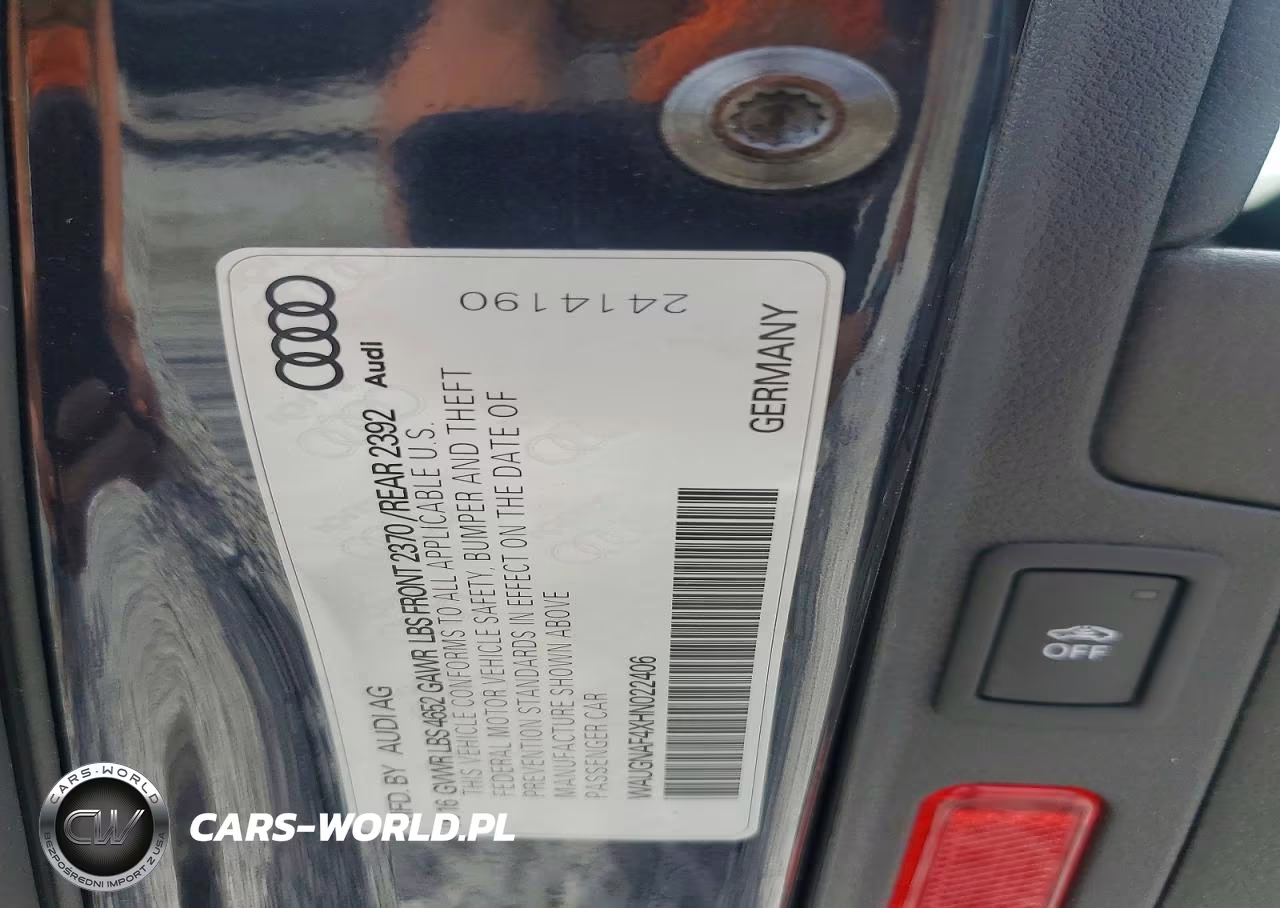 2017 Audi A4 Premium VIN:WAUGNAF4XHN022406 - 12