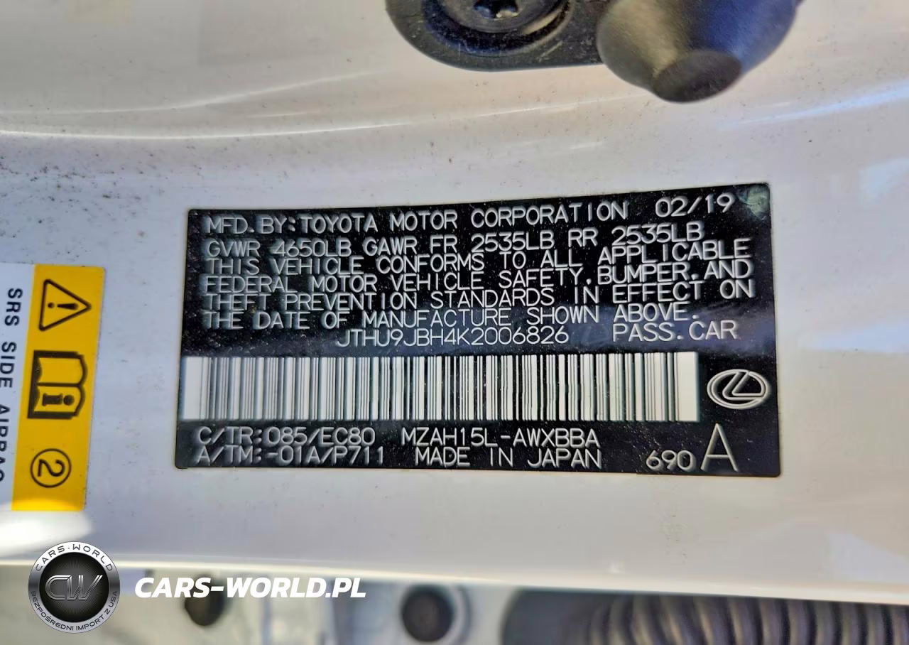2019 Lexus Ux 250H VIN:JTHU9JBH4K2006826 - 14