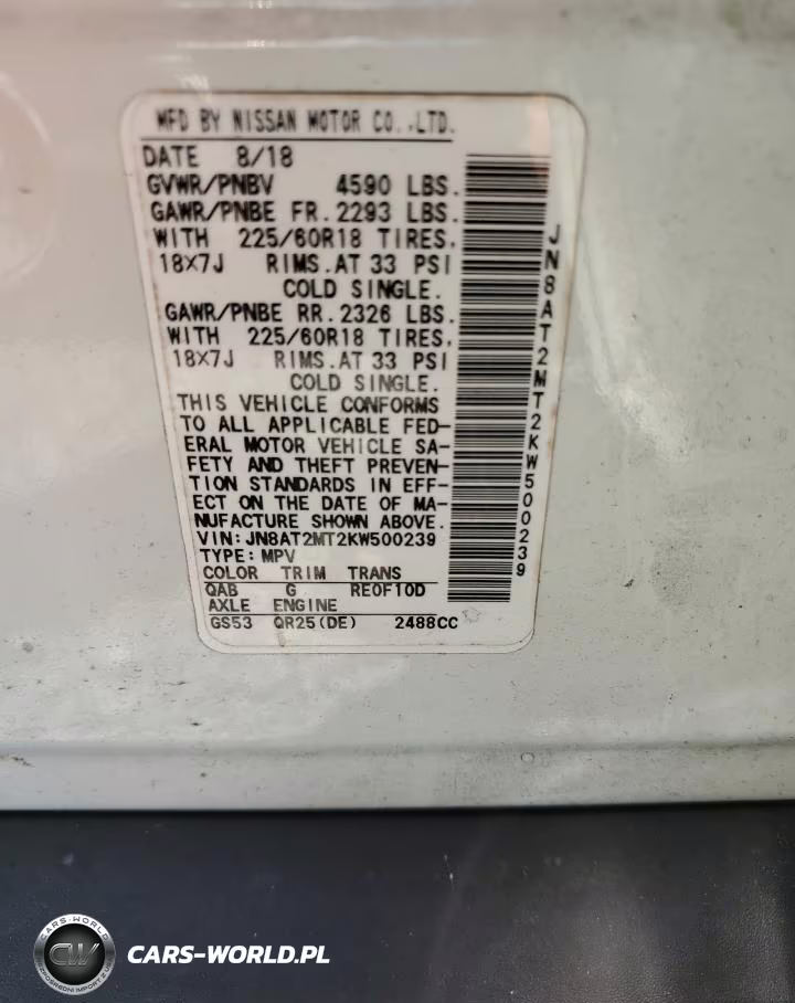 2019 Nissan Rogue Sv VIN:JN8AT2MT2KW500239 - 13
