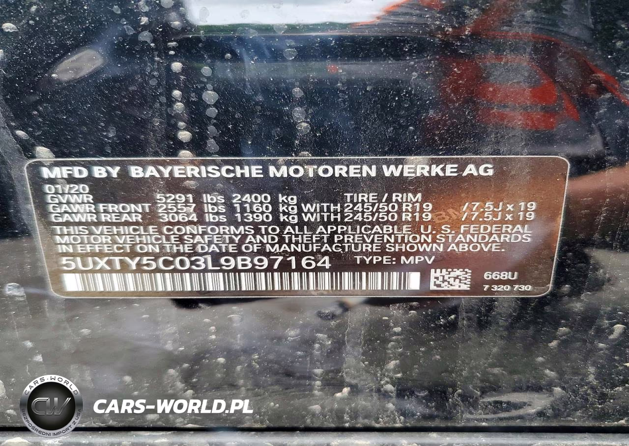 2020 BMW X3 xDrive30I VIN:5UXTY5C03L9B97164 - 13
