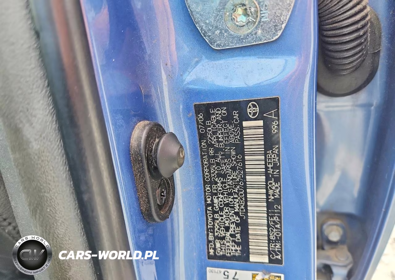 2006 Toyota Prius Base VIN:JTDKB20U767527616 - 12