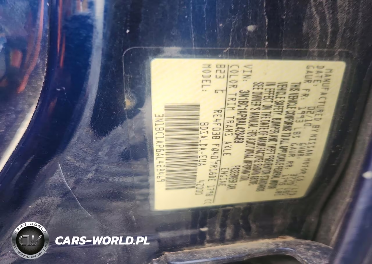 2010 Nissan Versa 1.8 S VIN:3N1BC1AP8AL428469 - 12